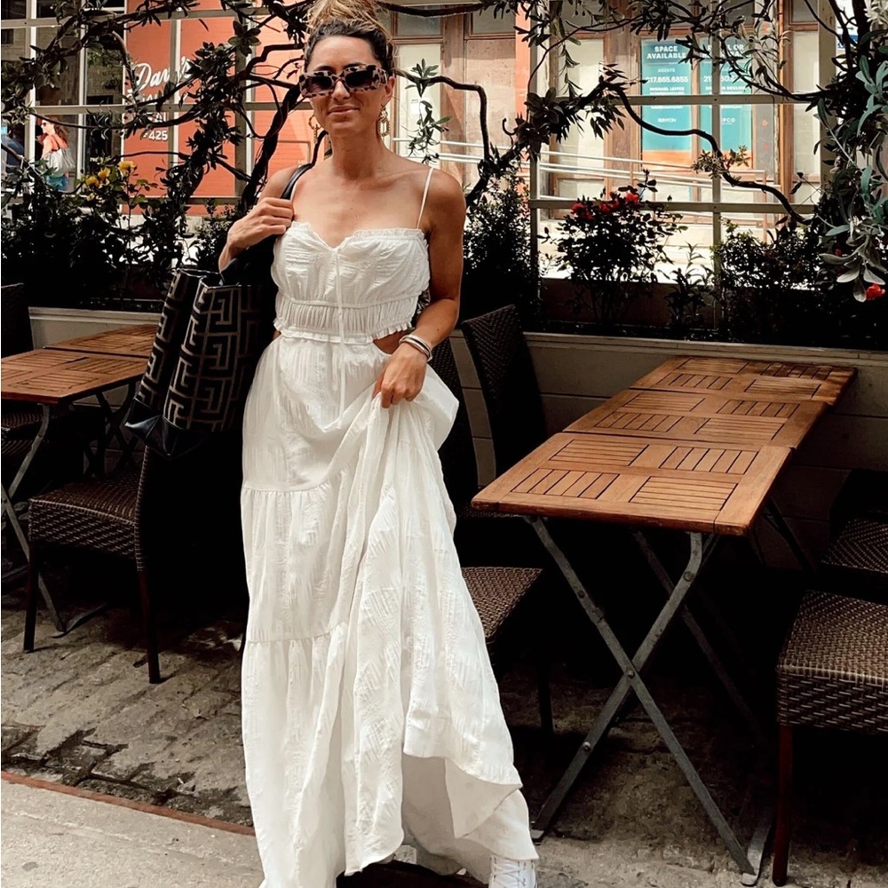 12th Tribe White Maxi Dress